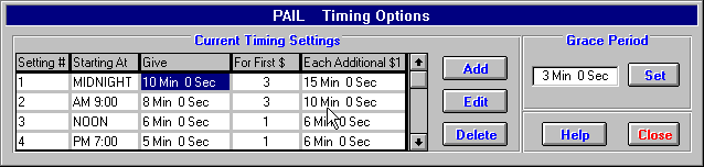 TIMING SCREEN